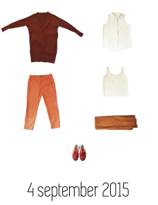 Laura en James project 333: 3 maanden met 33 kledingstukken. outfit van de maand september