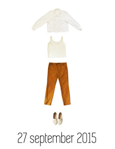 Laura en James project 333: 3 maanden met 33 kledingstukken. outfit van de maand september