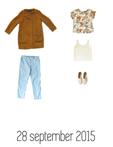 Laura en James project 333: 3 maanden met 33 kledingstukken. outfit van de maand september