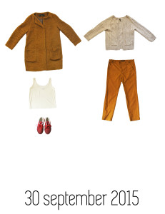Laura en James project 333: 3 maanden met 33 kledingstukken. outfit van de maand september