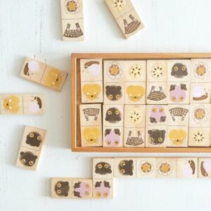 tintading handgeschilderde memory beestjes hout