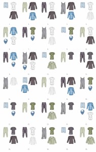 capsule collection kinderen 12 kledingstukken 30 combinaties