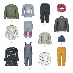 winter capsule wardrobe voor meisje 13 items 30 combinaties
