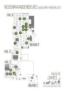 Duurzame merken op de Negenmaandenbeurs 2017 plattegrond