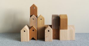 Ubikubi 11+1 houten speelhuisjes