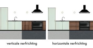 duurzame keuken van bamboe verticale en horizontale nerfrichting